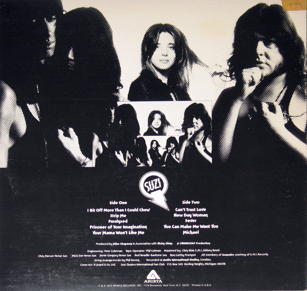 SUZI QUATRO - Your Mama Won't Like Me back cover